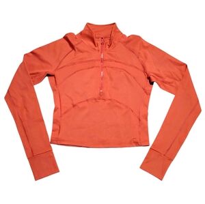 WOMEN'S (SIZE L) CROPPED HALF-ZIP ATHLETIC PULLOVER JACKET